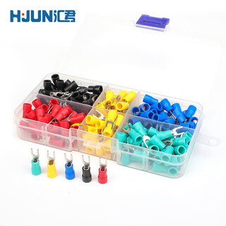 Huijun sv terminal fork-shaped u-shaped y-shaped pre-insulated cold-pressed wiring copper nose sv1.25-3 (0.5-1.5 square meters) 200 pieces/box