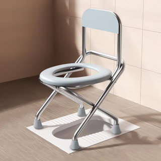 Miaoxinsi simple folding mobile toilet for the elderly, squatting toilet, elderly pregnant women sitting on the toilet, toilet chair and toilet stool