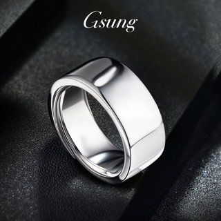 Gsung platinum living smooth men's ring pt950 simple high-end wide ring pure platinum men's ring can be customized. priced by gram. contact before bidding.