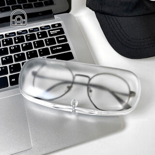 Dongha transparent glasses case ins style portable anti-stress student men and women simple high-end sunglasses high-value storage box glasses case
