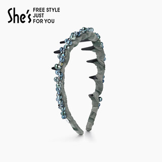 She s qianzi yaowo declaration flower language craft crystal hairband with tooth fashion hairpin high skull headband birthday gift for women symphony blue c0