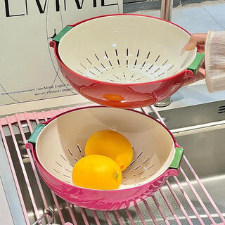 Added vegetable sink drain basket kitchen new fruit plate light luxury high-end living room home high-end exquisite high-value