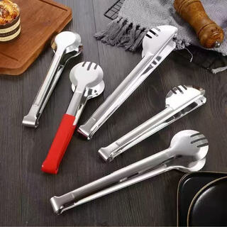 Dai qiya clip thickened stainless steel food clip kitchen barbecue bread steamed bun clip cake clip barbecue clip deli vegetable clip semi-circle clip 9 inches