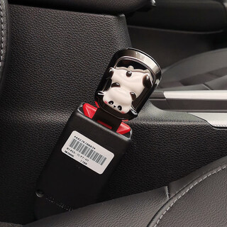 PMZYE曼影汽车安全戴卡扣合金叉固定器可爱熊猫女车载后排保险带 航空合金[小熊猫倒立]安全延长单