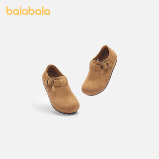 Balabala children's shoes, girls' birkenstock shoes, 2025 new spring and autumn princess shoes, trendy soft-soled shoes, retro fashion, beige 50001 27 (foot length 16.3-16.7/inner length 17.7)