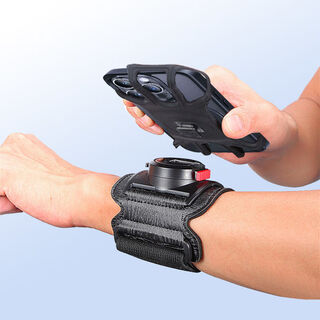 Raf core wrist mobile phone holder new high-end metal frame for the driver to disassemble electric bicycle rider arm bag 01 wrist style square buckle 1 (short strap) summer recommendation