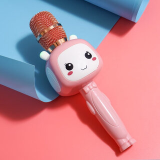 Rsrddy children's small microphone baby toy karaoke singing machine audio integrated microphone bluetooth girl barbera powder
