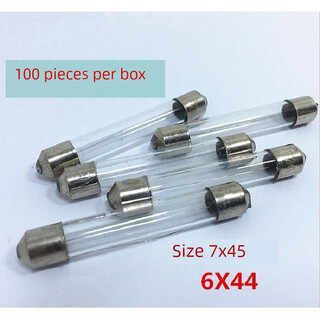 Speed regulator fuse 2a 5a 6a 8a 10a 20a 7x45 glass fuse 6*44 glass tube 3a_(100 pieces)