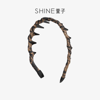 Xuanzi (shine) shopping mall same style elegant and fashionable leopard print tooth comb hair band wavy hair clip with anti-slip teeth face wash birthday gift coffee color 1 piece