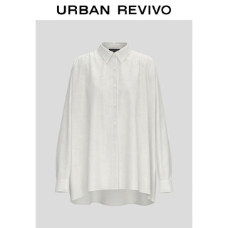 Ur2025 new autumn women's casual contrast button super loose long-sleeved cardigan shirt uwh250134