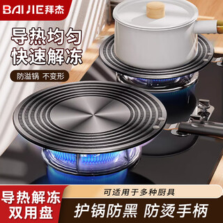 Baijie heat conduction plate gas stove insulation plate stove special pot protection heat transfer pad fire insulation heating plate anti-burn black heat conduction plate