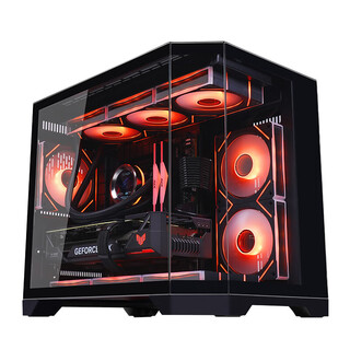 玩嘉孤勇者MINI白（无A柱）电脑机箱台式机MATX海景房240一体水冷全侧透ITX桌面 梦想家黑（MATX主板/360水冷位）