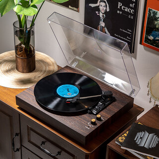 Retro vinyl record player record player bluetooth audio old gramophone cd record player all-in-one gift dark brown