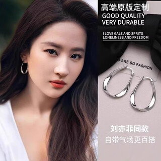 Daisy dream liu yifei's same style silver mobius earrings women's niche design high-end earrings 2025 new earrings mobius earrings