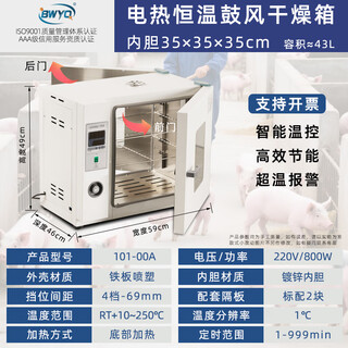 Bwyq pig farm front and rear door drying box disinfection constant temperature transfer oven artificial insemination electric blast drying box 101-00a galvanized inner tank 42 liters