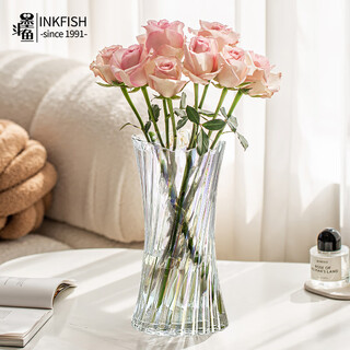 Cuttlefish vase transparent simple glass birthday gift fake flower arrangement ornaments rich bamboo hydroponic plant new year's day gift