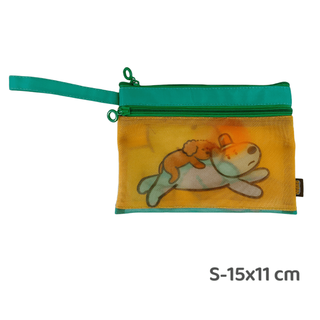 Shijanu ndht new cute cartoon passport holder travel storage coin purse integrated card holder women's document bag doctor dog (s small size)