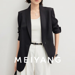 Meiyang producer suit anti-break sun protection upf50+ anti-wrinkle one-button suit jacket black l