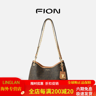 Fion fion presbyopic armpit bag 2025 crossbody dumpling shoulder hobo women's bag faafjgc192 dark brown