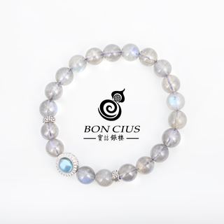 Bon cius baozhe silver labradorite bracelet s925 silver aquamarine gray moonlight bracelet bracelet jade hand inlaid gift bracelet s925 inlaid aquamarine + gray moonlight 15cm