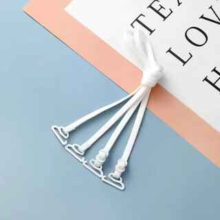 Iosn beauty back shoulder strap can expose underwear very thin strap accessories bra replacement bra can cross sling removable strap 0.5cm thin strap - white 1 pair