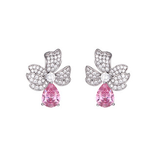 Xuping xuping jewelry alloy fashionable temperament high-end niche design earrings earrings and ear cuffs as gifts for girlfriend pink earrings