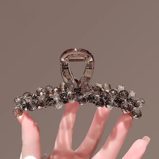 Liangshihuan internet celebrity fashion clip for women 2025 new high-end light luxury back head hair clip high-end spring and summer headwear crystal clip (11 cm) regular hair volume