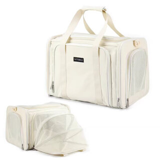 Ouoety pet airline bag, exclusive for hainan airlines, cabin soft bag, china southern airlines expansion for cats to carry cat bags when going out, beige, exclusive for hainan airlines/china southern airlines, 35*28*24cm after pressing