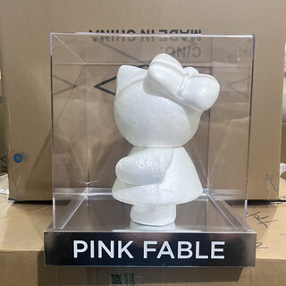 Kt cat model hello kitty immortal flower immortal flower kitty cat diy handmade model grinding tool gift box set (gift box plus a 26cmkt model) silver