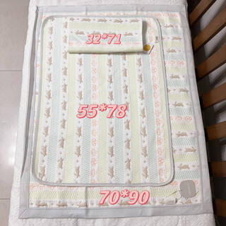 He jiagong soft mat mini quilt gauze stroller blanket baby sheet sweat-absorbent breathable cotton genuine running rabbit 55*78