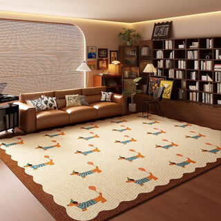 Muni carpet living room dirty resistant and easy to care cartoon insulation cool warmth wear-resistant living room carpet non-slip carpet crawling mat paipai dachshund 140*200cm