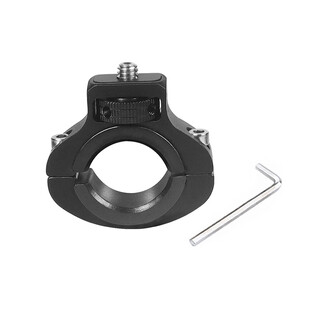 Cenmi bicycle clip 1/4 screw interface sports camera aluminum alloy o-shaped handlebar bracket mobile phone live broadcast bracket to increase the camera position black adjustable bicycle clip