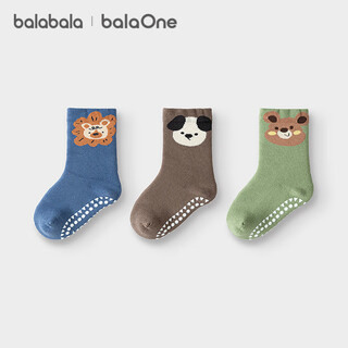 Bala bala one socks winter warm socks infant floor socks anti-cold jacquard three pairs 208425172202