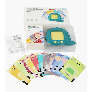 出口小恐龙卡片早教机英语玩具儿童插卡充电学习机112张 英文卡片机