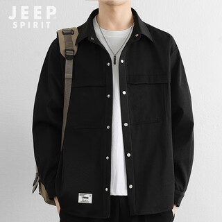 Jeep spirit jeep long-sleeved shirt men's autumn casual jacket men's loose and versatile long-sleeved shirt trendy men's tops men's clothing