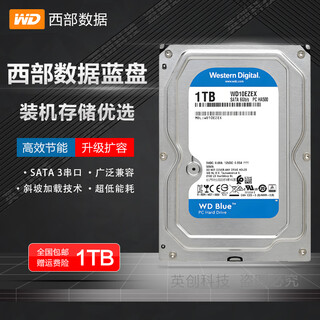 西部数据（）1TB机械硬盘1t蓝盘台式电脑硬盘7200转SATA3串口 蓝盘【1TB】+店保三年 1TB
