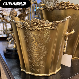Guein ice bucket champagne bucket indian imported american brass champagne ice bucket european style light luxury creative red beer ice bucket high-end medium size 211517cm