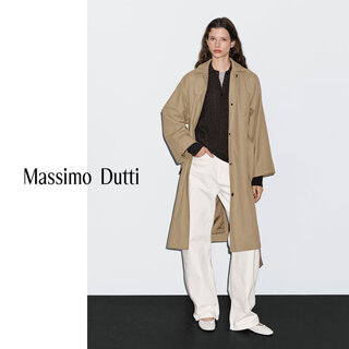 Massimo dutti new season special 2025 women's clothing urban elegant commuting style versatile casual long windbreaker 06701100 camel s (cn 170/88a)