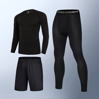 Shantou lincun swimsuit suit men's sun protection jellyfish suit wetsuit men's quick-drying swimming long-sleeved long pants surfing trunks long pure black swimsuit three-piece set quick-drying breathable s