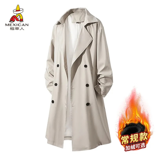 Scarecrow (mexican) windbreaker for men and women, spring and autumn youth fashion casual loose jacket mid-length versatile jacket khaki l