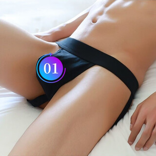 Thong sexy new underwear boys tight white sexy low waist double thongs gay men's sports black m