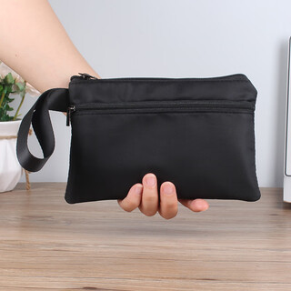 Aimuge 2025 summer new small bag simple clutch mobile phone storage bag coin purse car key small id bag black