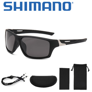 Shimano/polarized fishing glasses luya sea fishing driving outdoor sports sunglasses driving shade 112 black frame gray lenses (polarized set)