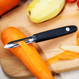 双立人（ZWILLING） 刨皮刀果蔬削皮器削皮刀水果蔬菜刮皮刀去皮器 黑色 保税区现货