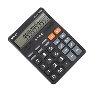 M&g stationery (m&g) adg98818 148*118*35mm 818 charge voice calculator (price unit) black