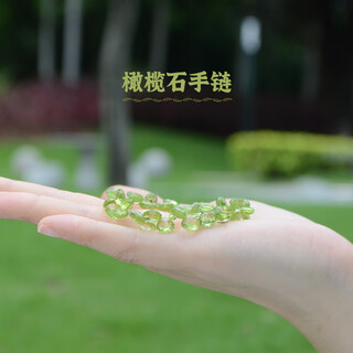 Her generation natural peridot bracelet small fresh green ins style design faceted color gemstone bracelet 7*7*4mm peridot (861752)