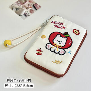 Multifunctional travel passport holder, wallet, integrated passport protective cover, storage bag, boarding passport bag, apple puppy can hold mobile phone/passport/boarding pass, suitable for 34 people