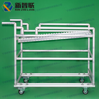 Huili's customized third-generation aluminum lean tube turnover vehicle low-cost mechanism automated material docking vehicle factory workshop equipped with the same material vehicle in the picture