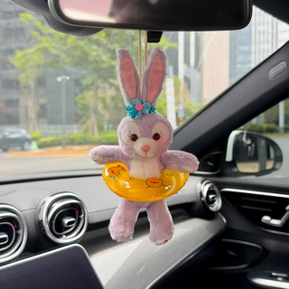 语森忆玲娜贝儿汽车挂件车内饰品2025新款网红车载挂饰后视镜装饰 星黛露游泳圈车挂