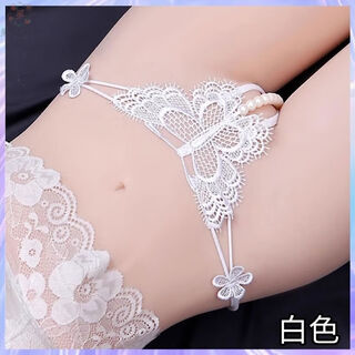 Sexy sexy vaginal beads women's lace thong transparent sm can be pearl massage open crotch white confidential delivery e67 160xl160200jin jin equal to 0.5 kg can be worn
